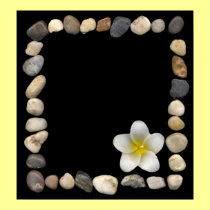 stone frame & frangipani1 posters