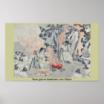 Stone gate to Amaterasus cave Ukiyoe Poster