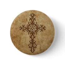 Stone Gothic Cross Button