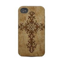 Stone Gothic Cross Iphone 4 Tough Cover
