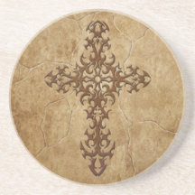 Stone Gothic Cross Coasters