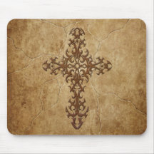 Stone Gothic Cross Mousepad