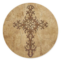 Stone Gothic Cross Sticker