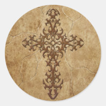 Stone Gothic Cross Sticker