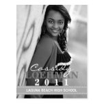 Stone Grey Custom Photo Graduation Announcement Post Cards