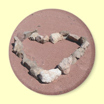 Stone heart in a red desert magnets by Yarijik Stone heart in a red desert magnets