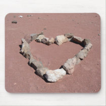 Stone heart in a red desert mousepads by Yarijik Stone heart in a red desert mousepads