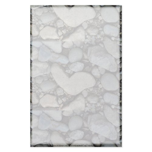 stone heart on a gravel road stationery