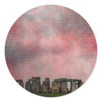 Stone Henge Textural Round Sticker