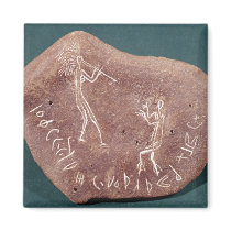 Stone inscribed with a dancer refrigerator magnets