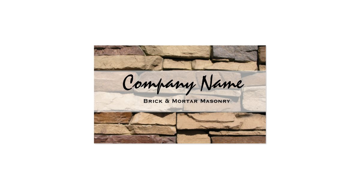 Stone Masonry Business Cards Zazzle
