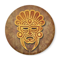 Stone Mayan Mask Magnet