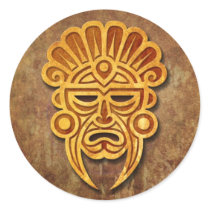 Stone Mayan Mask Stickers