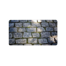 Stone Paving With Moss Custom Address Label
