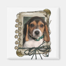 Stone_Paws_Beagle_Puppy Fridge Magnets