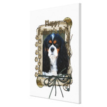Stone_Paws_Cavalier_Dk Canvas Print