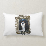 Stone_Paws_Cavalier_Dk Throw Pillow