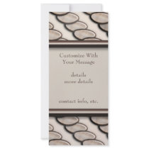 Stone Pebble Stripes Customized Rack Card