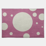 Stone Scattered Spots on Cherry Leather Texture placemats