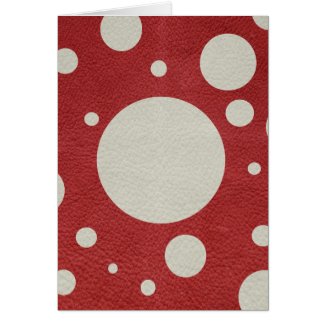 Stone Scattered Spots on Red Leather Texture Card