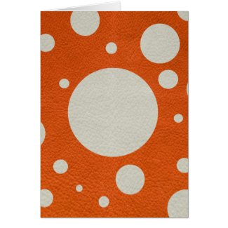 Stone Scattered Spots onTangerine Leather Texture Card