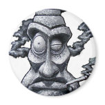 Stone Smoker Tiki Man magnets