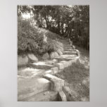 Stone Stairs at a Local Japanese Garden Poster