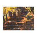 Stone Stairway In Autumn Postcard