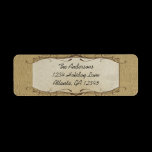 Stone Swirled on Wood Grain Return Address Label