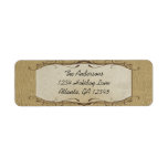Stone Swirled on Wood Grain Return Address Label