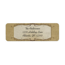 Stone Swirled on Wood Grain Return Address Label