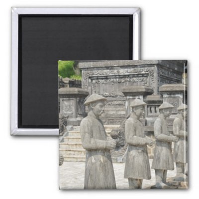Stone Tomb Statues Refrigerator Magnet