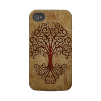 Stone Tribal Tree Tough Iphone 4 Covers