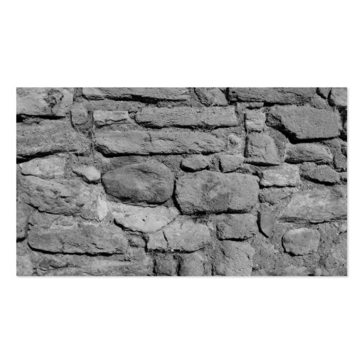 Stone Wall. Black and white. Business Card Templates
