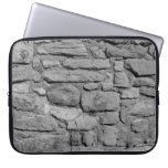 Stone Wall. Black and white. Laptop Computer Sleeve