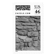Stone Wall. Black and white. Stamps