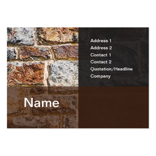 stone wall business card (front side)