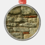 Stone Wall Image. Christmas Ornament