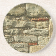 Stone Wall Image. Drink Coaster