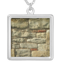 Stone Wall Image. Personalized Necklace