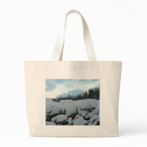 Stone Wall With Snow bags