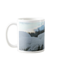 Stone Wall With Snow mugs by lifesphere Stone Wall With Snow mugs