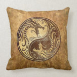 Stone Yin Yang Dragons Pillows