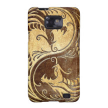 Stone Yin Yang Dragons Samsung Galaxy Case