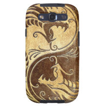 Stone Yin Yang Dragons Samsung Galaxy SIII Covers
