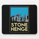 Stonehenge art deco travel poster mousepads by strk3 Stonehenge art deco travel poster mousepads