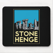 Stonehenge art deco travel poster mousepads by strk3 Stonehenge art deco travel poster mousepads