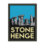 Stonehenge art deco travel poster post card