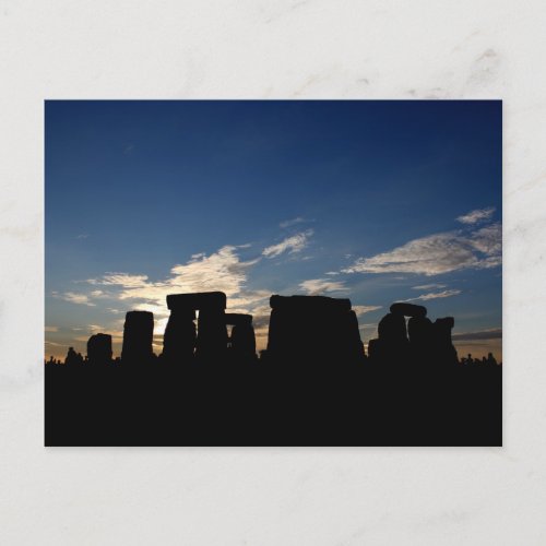 Stonehenge dusk postcard postcard