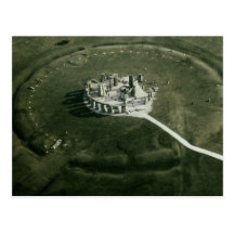 Stonehenge from the air post card